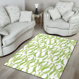 Green Peas Pattern Print Design 03 Area Rug