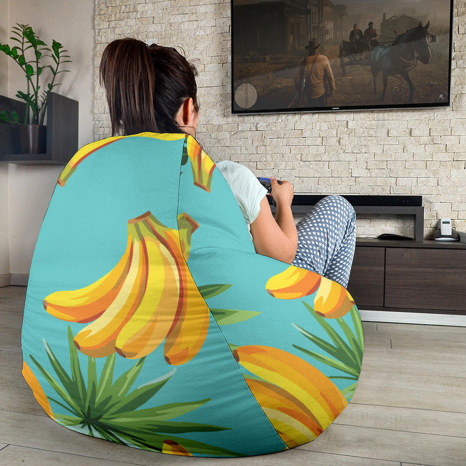 Banana Palm Leaves Pattern Background Bean Bag Cover