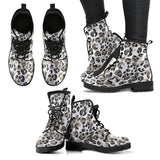 Leopard Skin Print Pattern Leather Boots