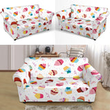 Cake Cupcake Design Pattern Loveseat Couch Slipcover