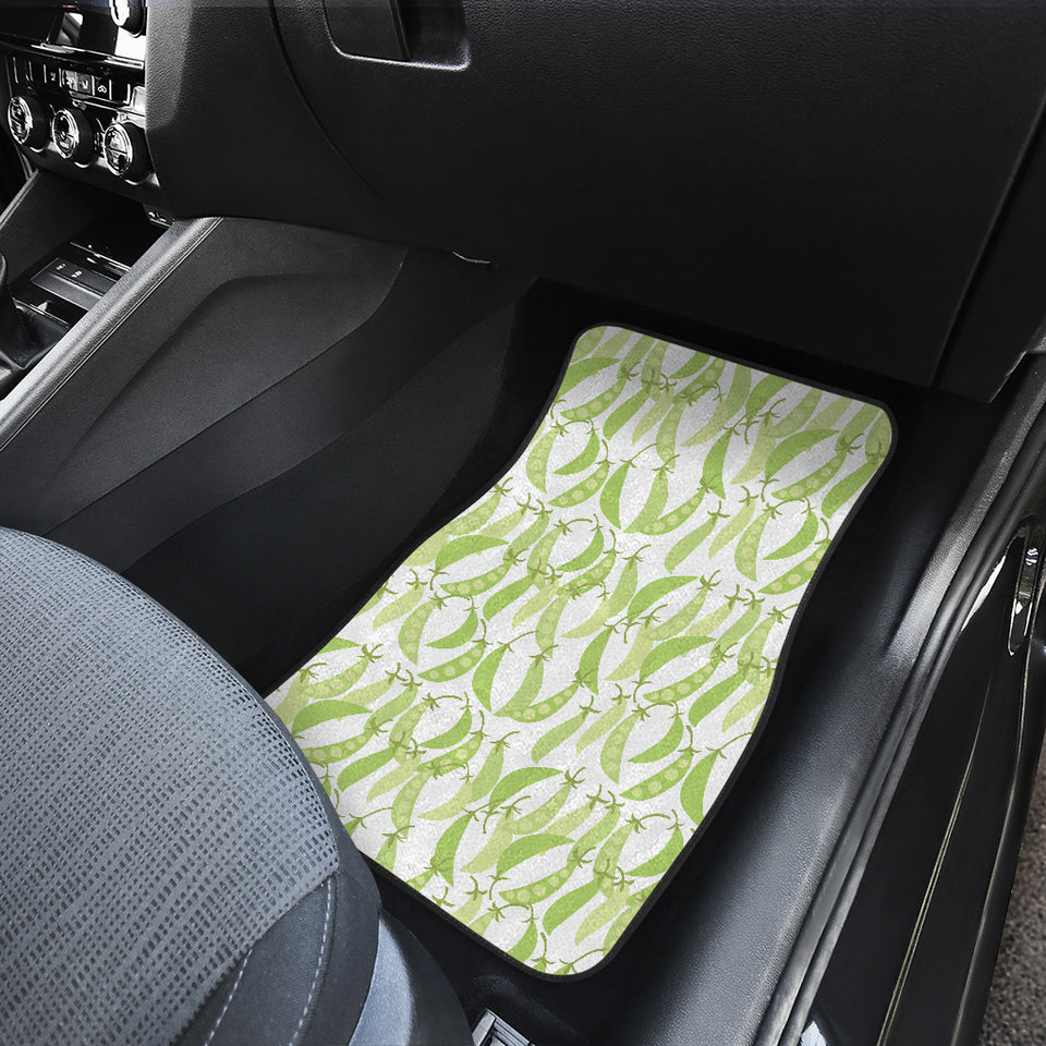 Green Peas Pattern Print Design 03 Front Car Mats