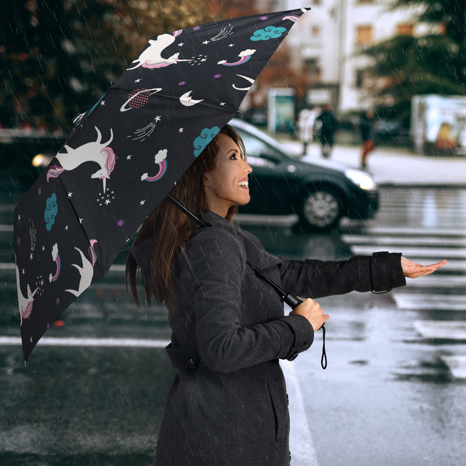 Unicorn Rainbows Moon Clound Star Pattern Umbrella