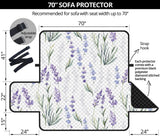 Hand painting Watercolor Lavender Sofa Cover Protector