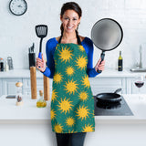 Sun Green Background Adjustable Apron