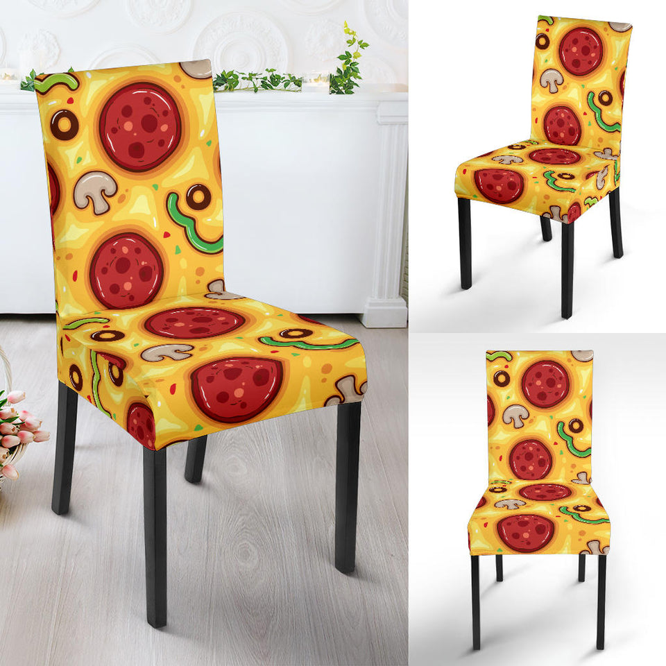Pizza Texture Pattern Dining Chair Slipcover