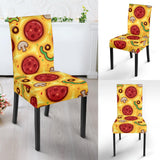 Pizza Texture Pattern Dining Chair Slipcover