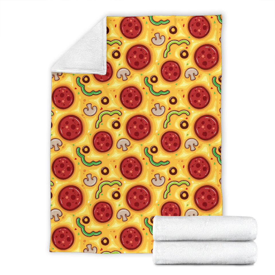 Pizza Texture Pattern Premium Blanket