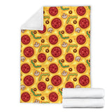Pizza Texture Pattern Premium Blanket