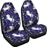 Hand Drawn Cute Unicorn Star Planet  Universal Fit Car Seat Covers