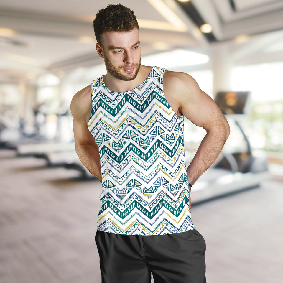 zigzag  chevron paint design pattern Men Tank Top