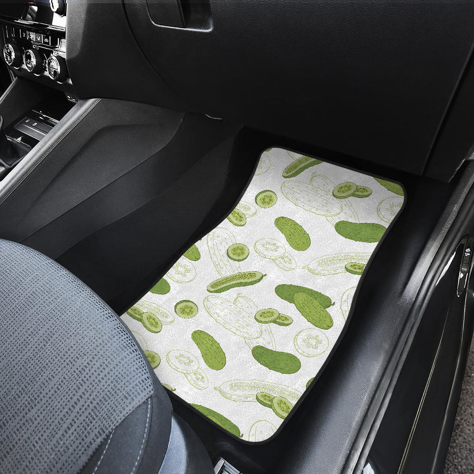 Cucumber Sketch Pattern Front Car Mats