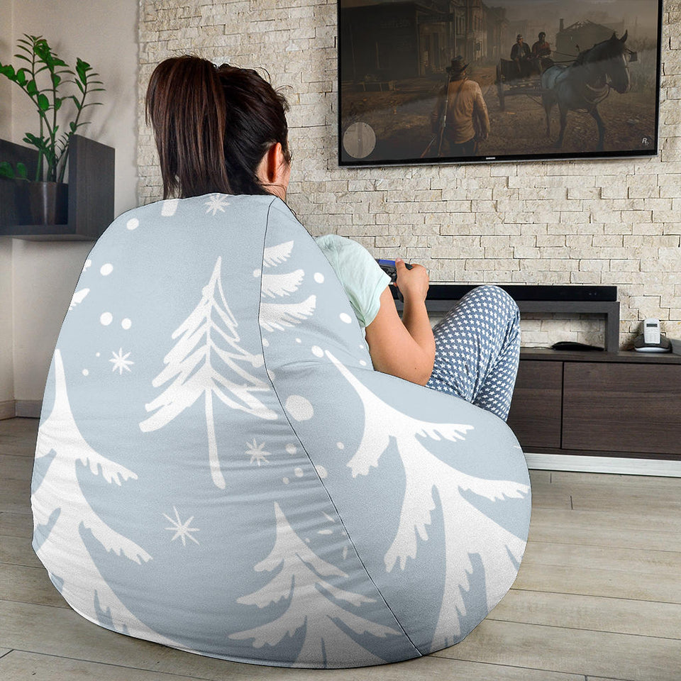 Christmas Tree Winter Forest Pattern Bean Bag Cover