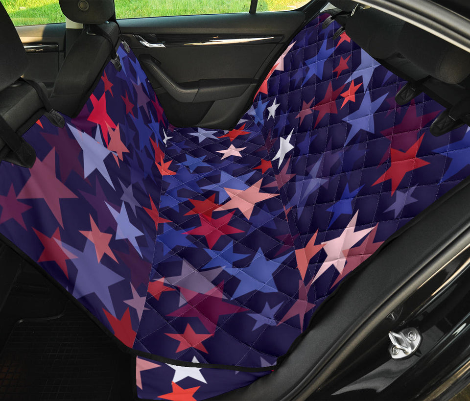 Red Blue Star Pattern Dog Car Seat Covers