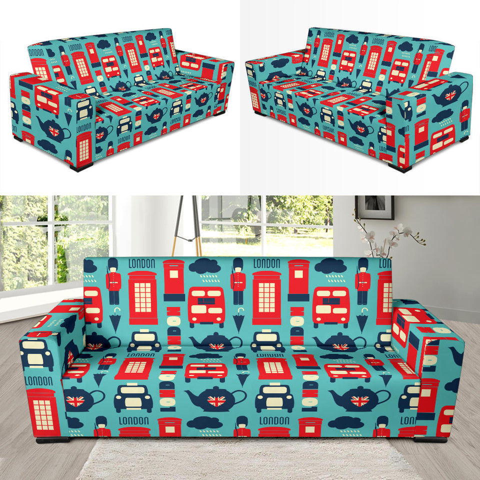 British Pattern Print Design 04 Sofa Slipcover