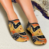 Kangaroo Australian Aboriginal Art Pattern Aqua Shoes