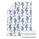 Seahorse Pattern Background Premium Blanket