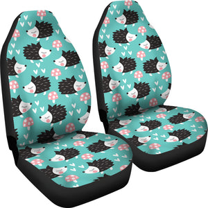 Hedgehog Pattern Print Design 03 Universal Fit Car Seat Covers
