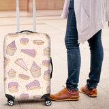 Cakes Pies Tarts Muffins And Eclairs Purple Blueberry Topping Pattern Luggage Covers