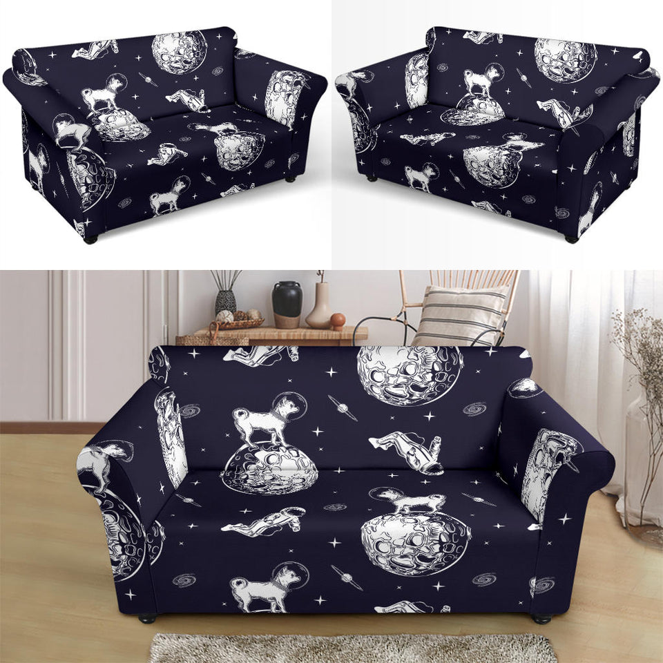 Chihuahua Space Helmet. Astronaut Pattern Loveseat Couch Slipcover