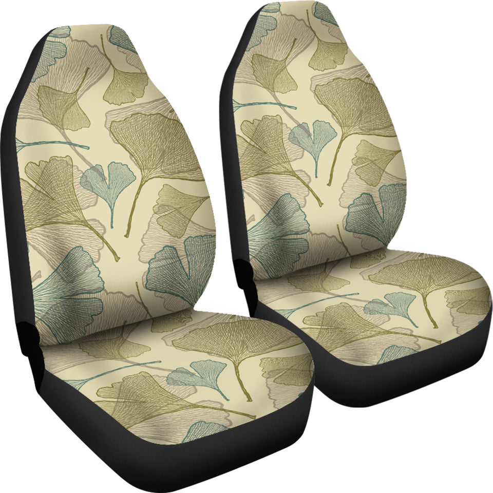 Ginkgo Leaves Design Pattern Universal Fit Car Seat Covers