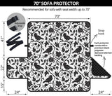 Crow dark floral pattern Sofa Cover Protector