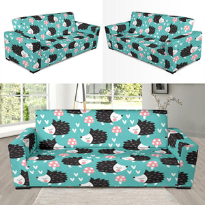 Hedgehog Pattern Print Design 03 Sofa Slipcover