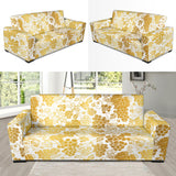 Gold Grape Pattern Sofa Slipcover