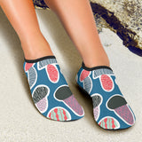 Colorful Mushroom Design Pattern Aqua Shoes