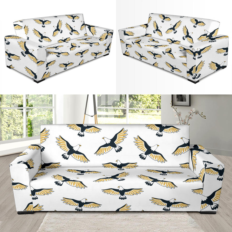 Eagle Pattern Print Design 03 Sofa Slipcover