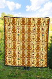 Egypt Hieroglyphics Pattern Print Design 04 Premium Quilt