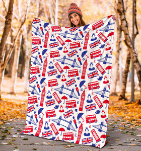 British Pattern Print Design 01 Premium Blanket