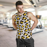 Gray Leopard print pattern Men Tank Top