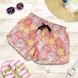 Pig Pattern Print Design 04 Women Shorts