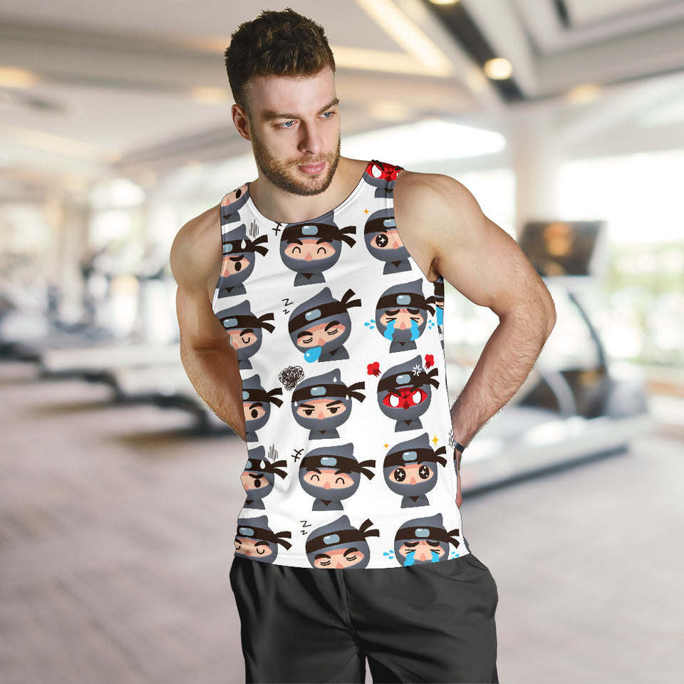 Cute ninja design pattern Men Tank Top