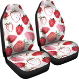 Watercolor Hand Drawn Beautiful Strawberry Pattern  Universal Fit Car Seat Covers