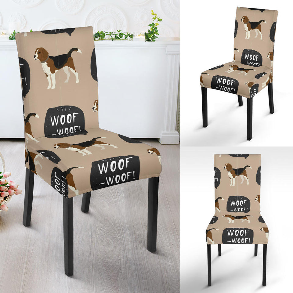 Beagle Pattern Dining Chair Slipcover