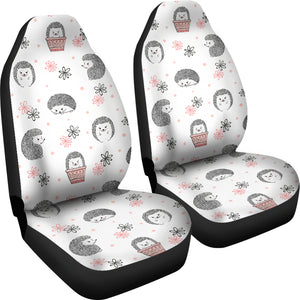 Hedgehog Pattern Print Design 02 Universal Fit Car Seat Covers