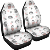 Hedgehog Pattern Print Design 02 Universal Fit Car Seat Covers