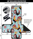 Rooster chicken cock snowfalke Recliner Cover Protector