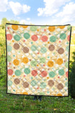 Bicycle Pattern Print Design 01 Premium Quilt