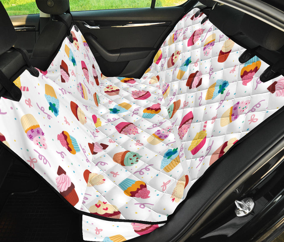 Cake Cupcake Design Pattern Dog Car Seat Covers