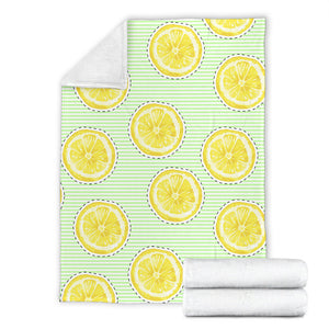 Slice Of Lemon Pattern Premium Blanket