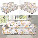 Corgi Dog Pattern Sofa Slipcover