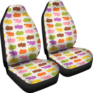 Hippopotamus Pattern Print Design 01 Universal Fit Car Seat Covers