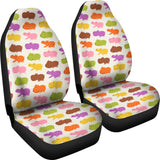Hippopotamus Pattern Print Design 01 Universal Fit Car Seat Covers