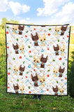 Cute Chihuahua Dog Pattern Premium Quilt