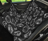 Garlic Pattern Black Background Dog Car Seat Covers