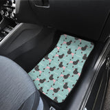 Poodle Dog Green Background Front Car Mats