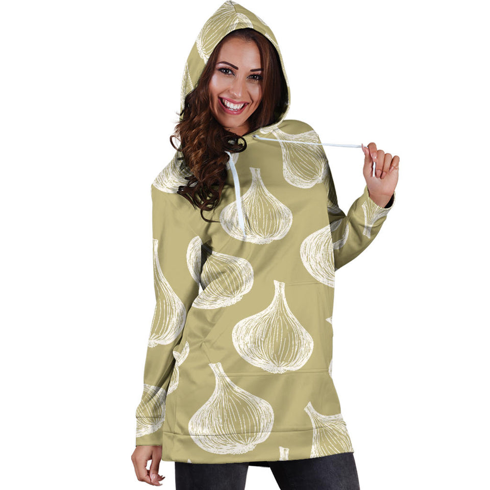 Garlic Design Pattern Women'S Hoodie Dress