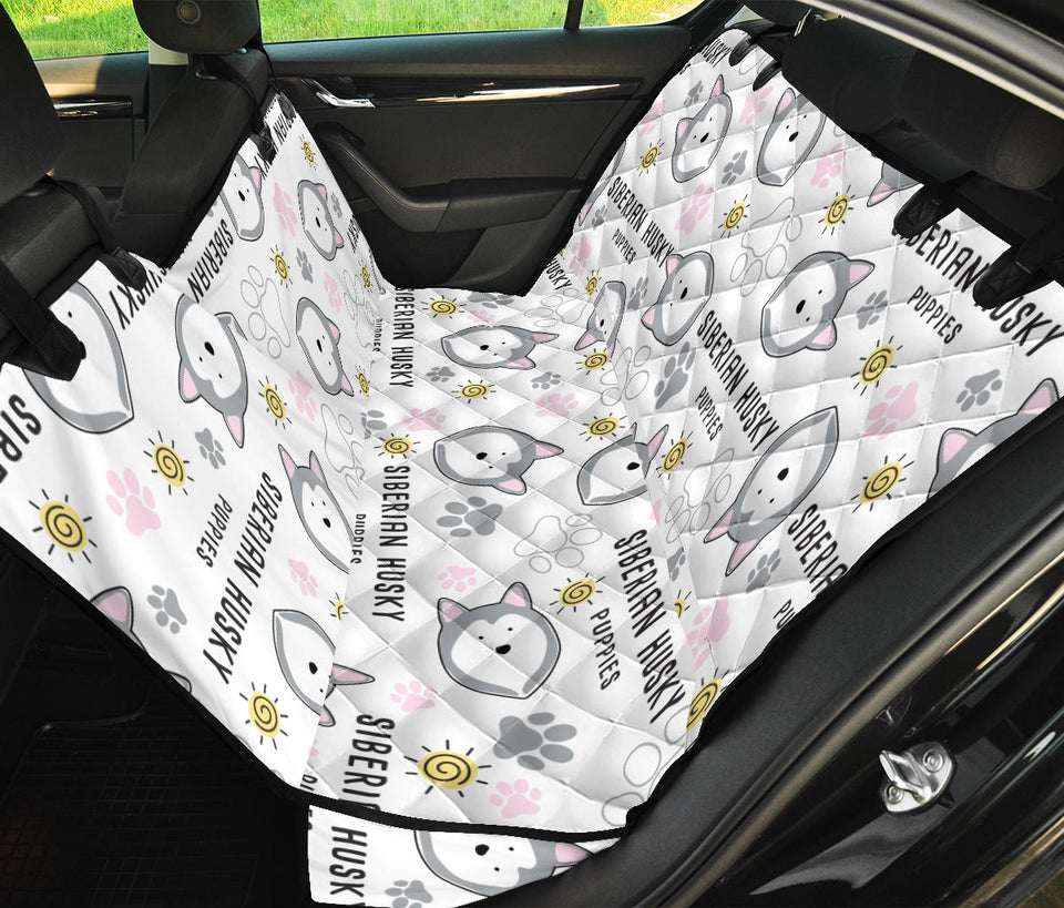 Siberian Husky Design Pattern Dog Car Seat Covers